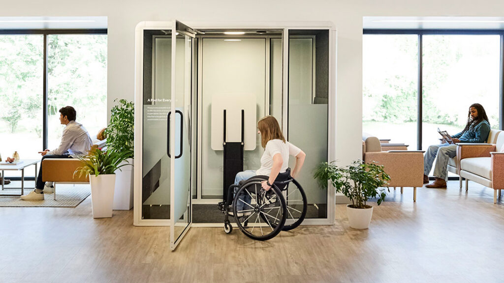 Privacy Pod in university setting