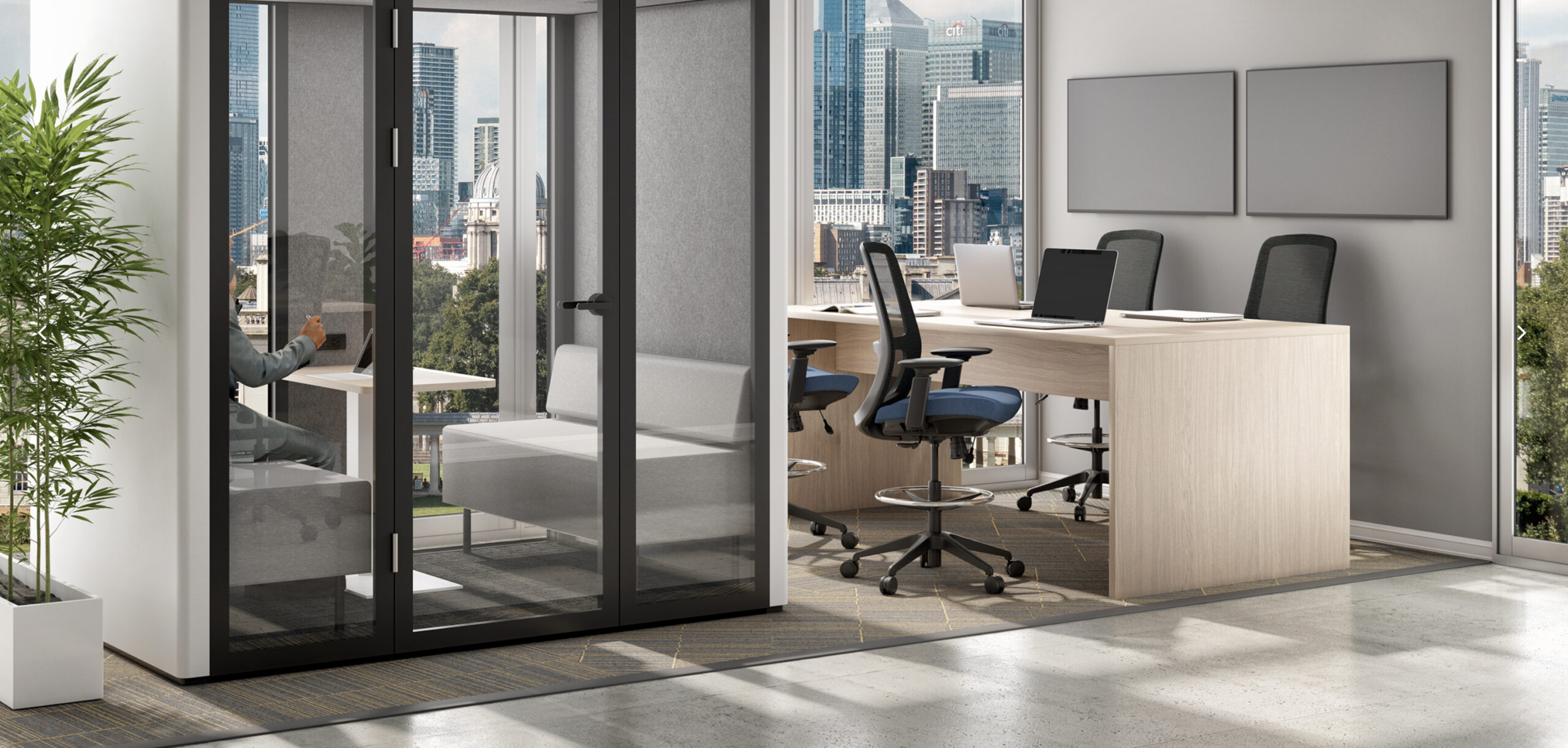 Designing for Workplace Privacy with Phone Booths & Silent Rooms